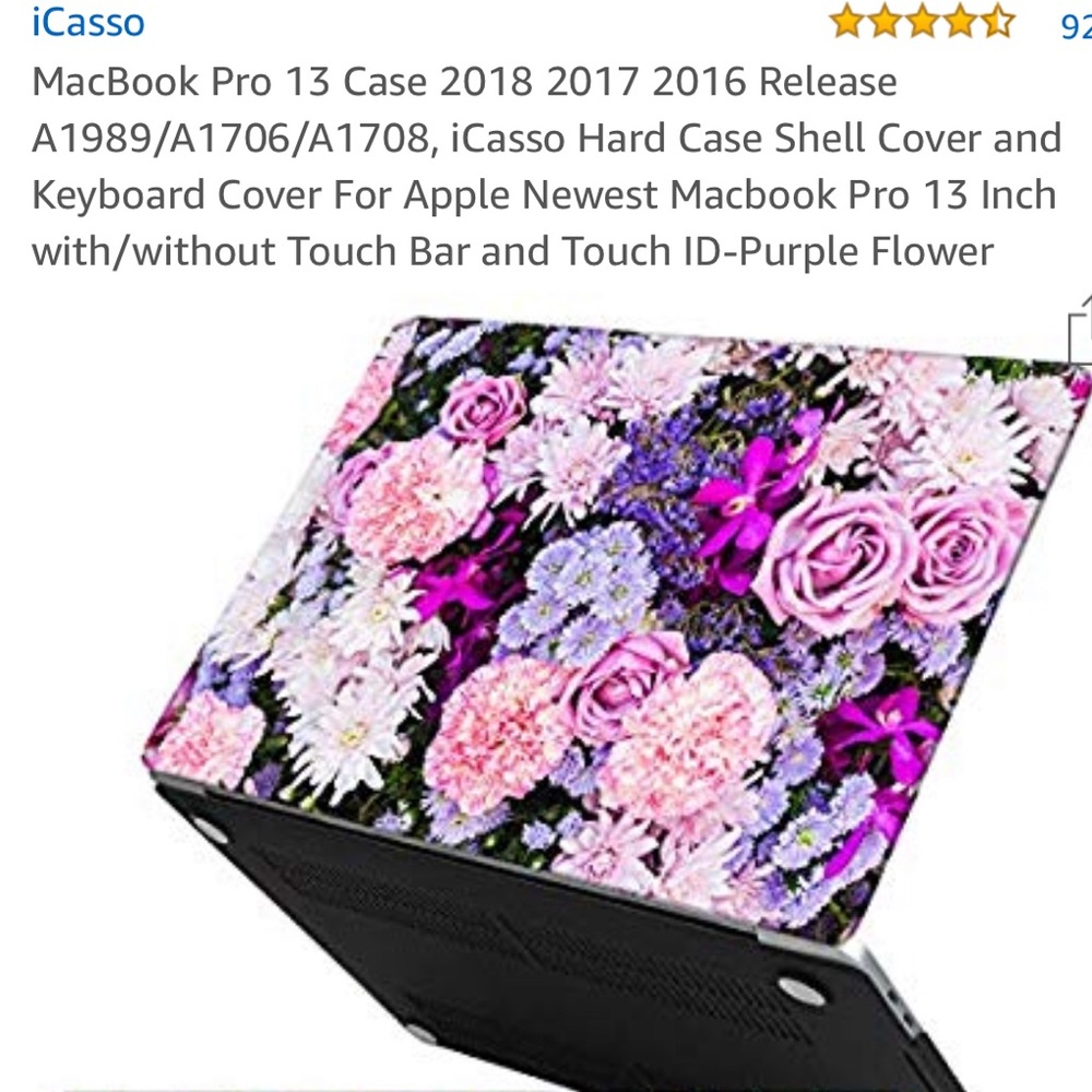 Purple Flower MacBook Cover